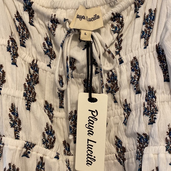 Shopbop Playa Lucila Ruched Top Size Large - Picture 4 of 5